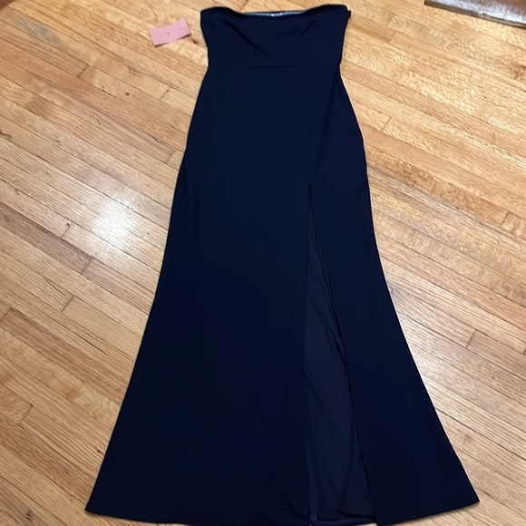 BHLDN CIRCE GOWN NAVY STRAPLESS MAXI DRESS - Picture 14 of 15